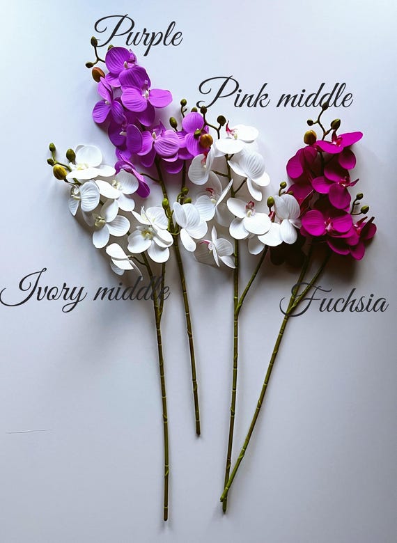 Orchidee Artificiali Phalaenopsis - 6 Pezzi, Altezza 69 Cm, Fiori Di Seta, Per Decorazione Casa