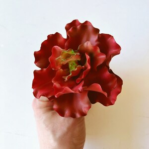 Red Faux Succulent: Realistic Rubber Decor, DIY Arrangement