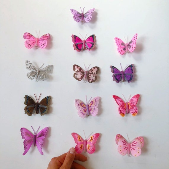 6 Piezas Decoración Artificial De Mariposas Para Arreglos Florales