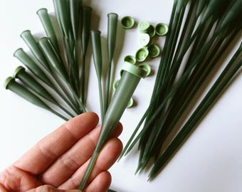 20 Tubi Per Fiori In Plastica Trasparente: Per Bouquet, Rose E Composizioni Floreali - Con Tappo - 2