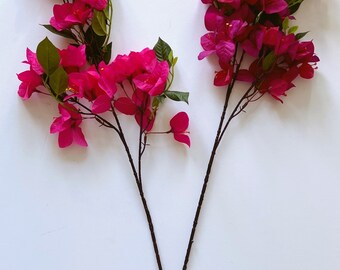 ブーゲンビリア① 人工ブーゲンビリアの茎：シルクペーパーフラワー、ピンクの装飾用吊り