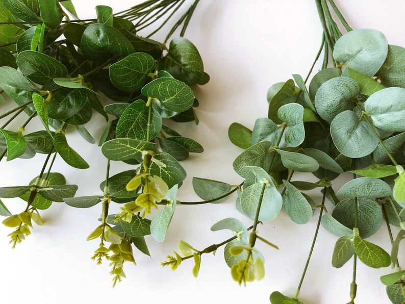 Artificial eucalyptus 16 stems Small filler Bouquet filler image 0