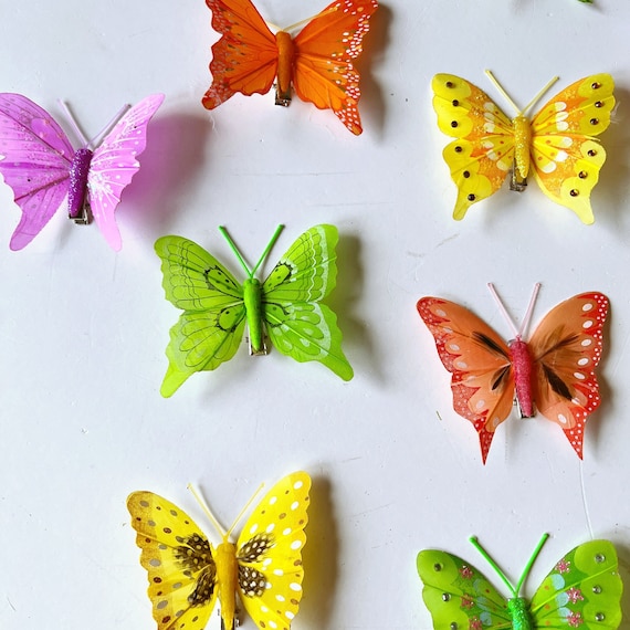 Artificial Butterflies With Pins Real Looking Butterfly 