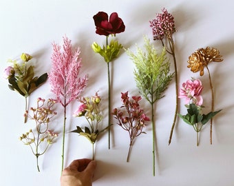 Burgundy Artificial Flowers: DIY Wedding Bouquet Arrangement