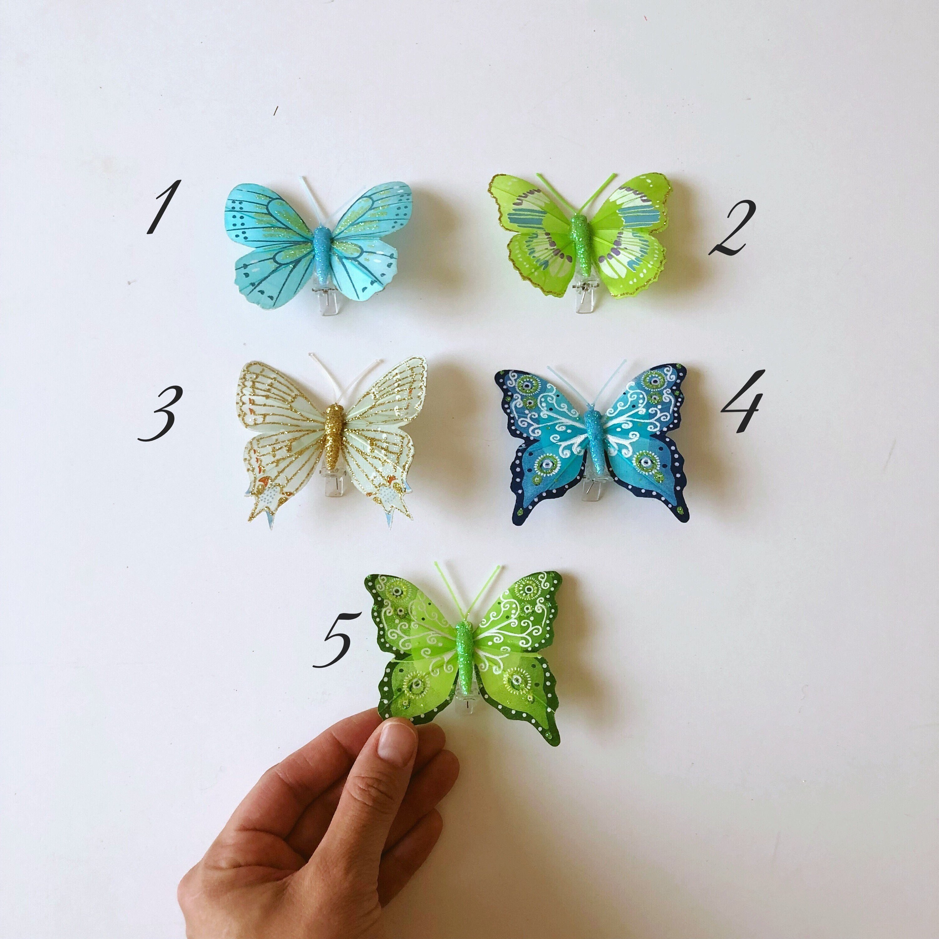 12 Swallowtail Butterflies 13 Colors Feather Butterfly Artificial