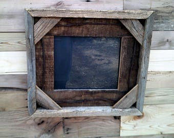 2pcs 8 x 10 Rustic Barn Wood Picture Frame Tabletop Wall Hanging Photo Frames