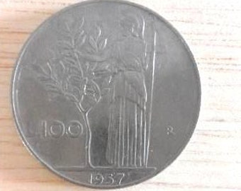 100 lire - Minerva - 1957 - Italian Republic - Rarity
