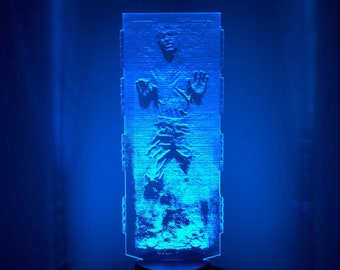 Han Solo Carbonite LED Light: Star Wars Hologram Desk Lamp