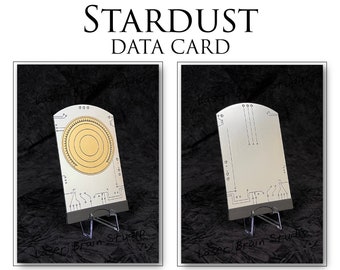 STARDUST Data Card Death Star Plans Star Wars Prop Replica, as seen in Rogue One, The Mandalorian, and Ahsoka. Acrylic stand included.