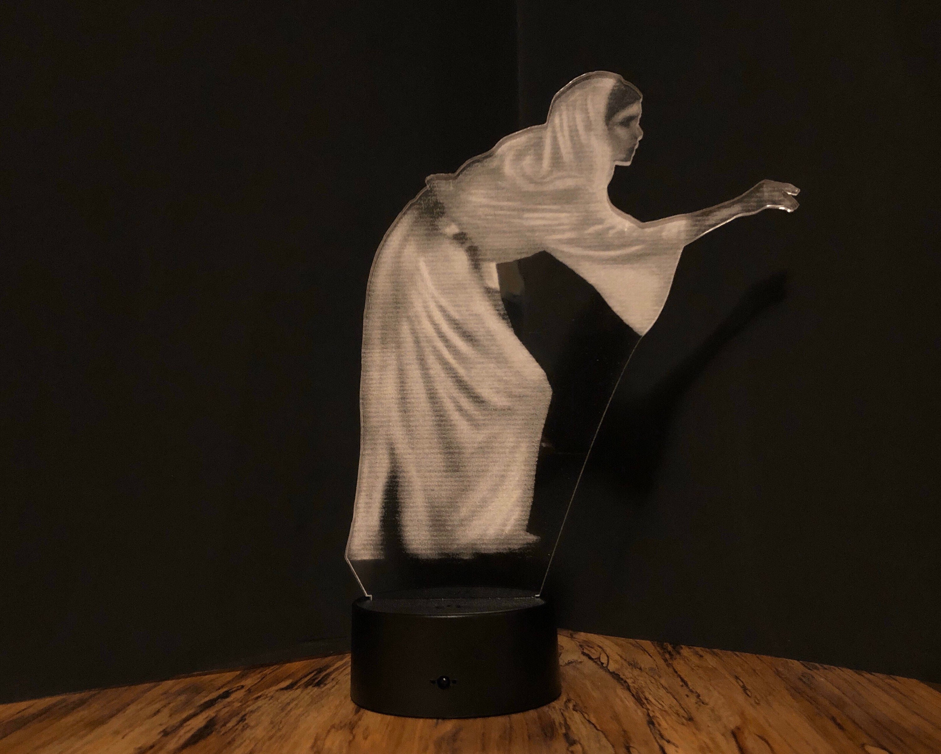 Princess Leia Hologram LED Light: Star Wars Desk Lamp with Remote