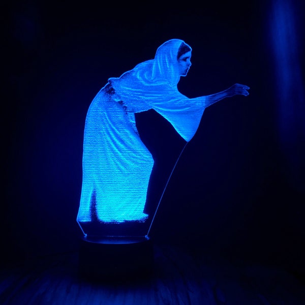 Princess Leia Hologram LED Light: Star Wars Desk Lamp with Remote