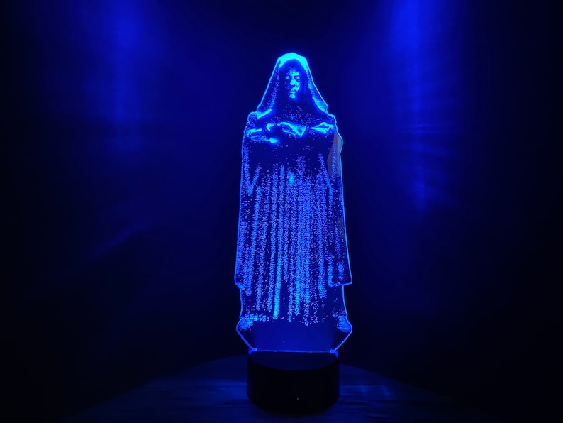 Darth Maul Hologram, Sith Lord, Edge Lit Acrylic LED Light with Remote Control, Star Wars Gift Desk Lamp