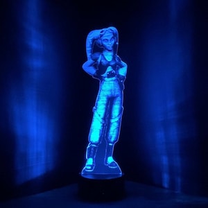 Hera Syndulla LED Desk Lamp: Star Wars Rebels Gift, Edge Lit Acrylic