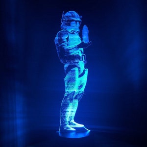 Commander Cody - Order 66 - LED Hologram - Star Wars Desk Lamp