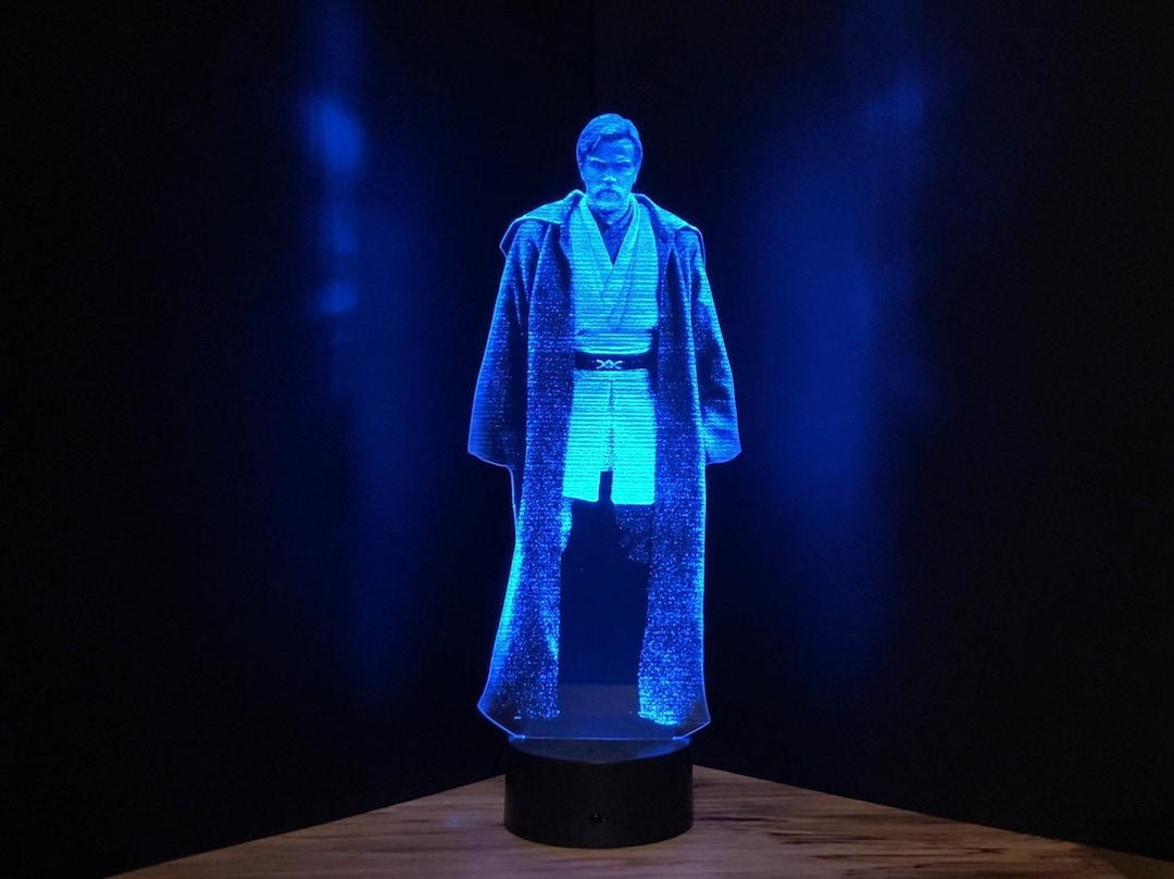 Obi-Wan Kenobi Hologram LED Desk Lamp: Star Wars Gift - Etsy 日本
