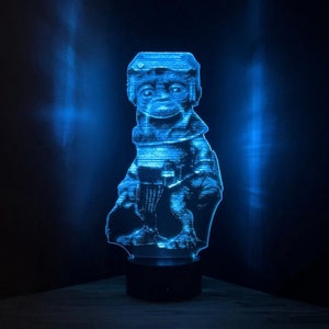 Babu Frik-hologram, droidsmith, acryl led-randverlichting meerkleurig met afstandsbediening, Star Wars-cadeau, 3D-nachtlampje bureaulamp, Jedi, The Mandalorian