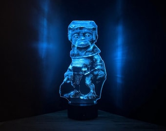 Babu Frik LED Desk Lamp: Star Wars Hologram Night Light with Remote