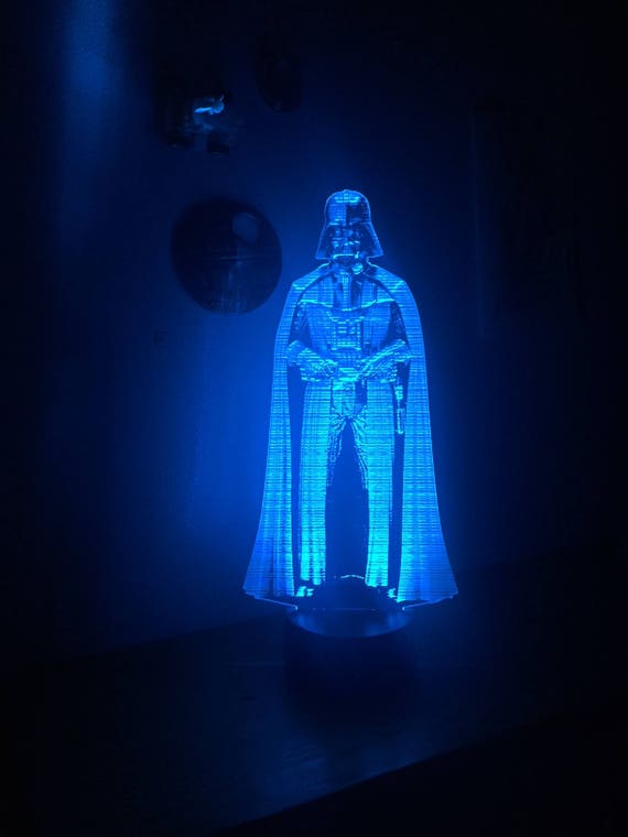 Darth Vader Hologram Edge Lit Acrylic LED Light - Etsy