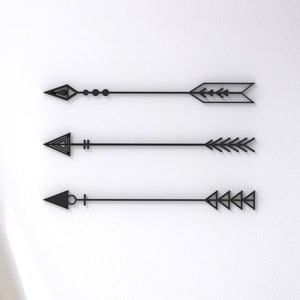 Set van 3 pijlen - hangende muurkunst - figuur muurdecoratie - hygge in Scandinavische stijl - muurdecoratie huis - woondecoratie - woonkamer - cadeau