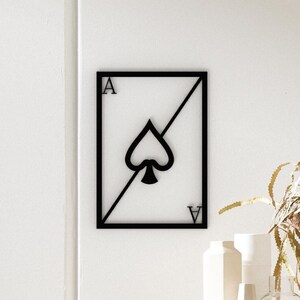 Ace of Spades Wanddekoration - Nachhaltige Kunst aus Biokunststoff