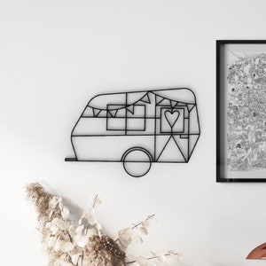 Geometric Camper, RV decor, Hanging Wall Art, Hippie Camper - RV Signs - Camper signs, car guy gift, RV gifts, Rv accessories