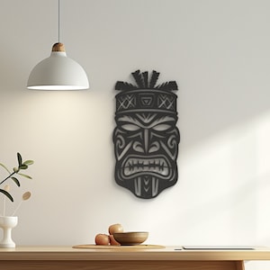 Tropisches Tiki-Dekor, hängende Wandkunst, Tiki-Bar, Stranddekor, tropisches Dekor, verzauberter Tiki-Raum