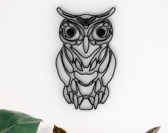 Búho - Arte de pared colgante - Decoración de pared de figuras - Hygge de estilo escandinavo - Decoración del hogar - Decoración de animales - Animales - Regalo - Escultura 3D