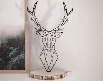 Geometric Deer Head - Hanging Wall Art