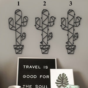 Geometric Cactus - Hanging Wall Art - Figure Wall Decor - Scandinavian Style Hygge - Home Wall Decor - Home Decor - Living Room - Gift