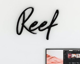 Reef Sign Sculpture 3D - Hanging Wall Art