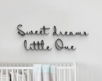 Sweet Dreams Little One - Hanging wall decor - Nursery Decor - Childrens Decor - Sign