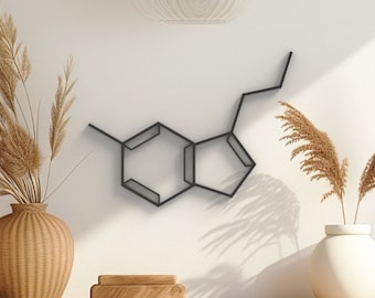 Cząsteczki serotoniny - wisząca sztuka ścienna