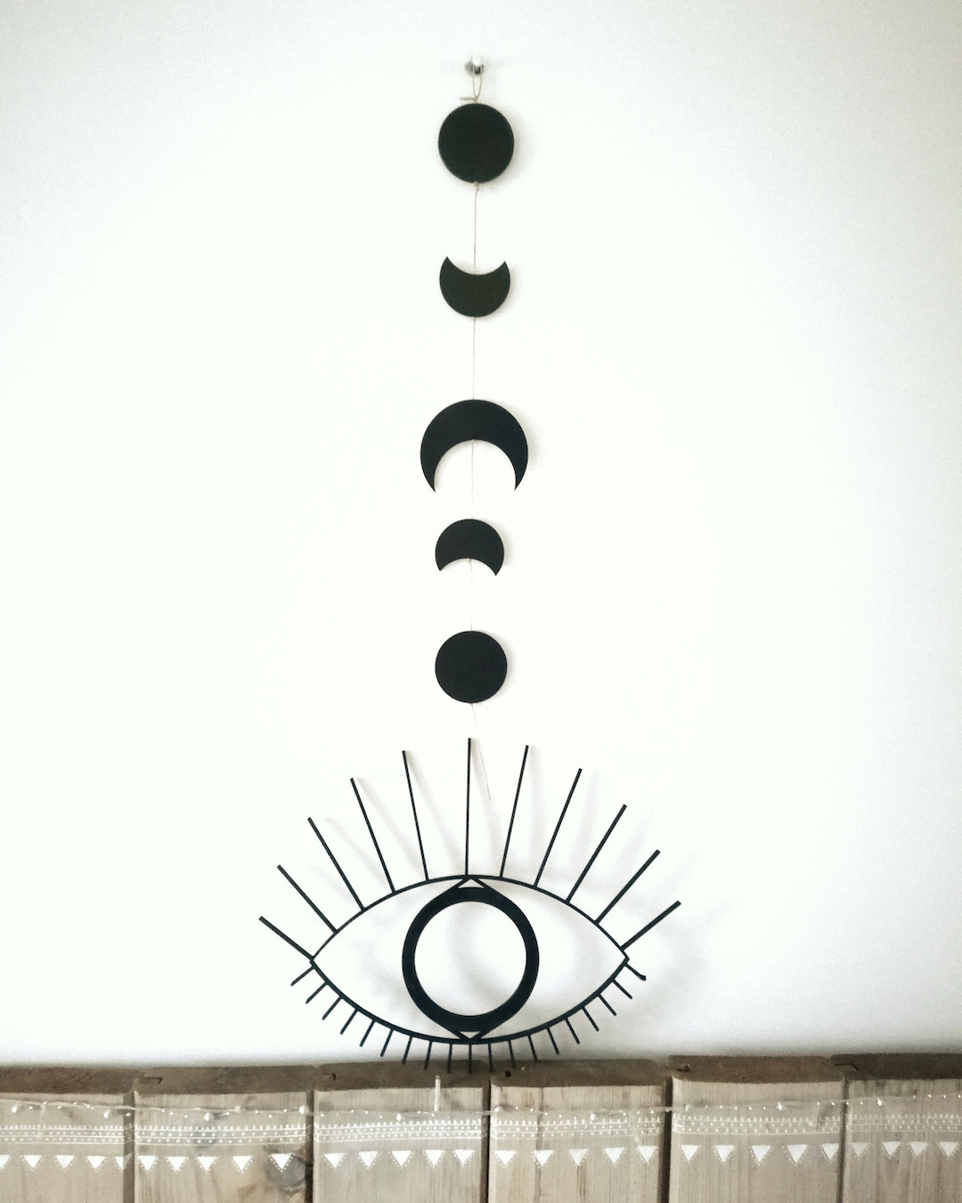 Moon Phase Wall Hanging Art - Moon Phases Wall Art - Lunar Phases -moon ...