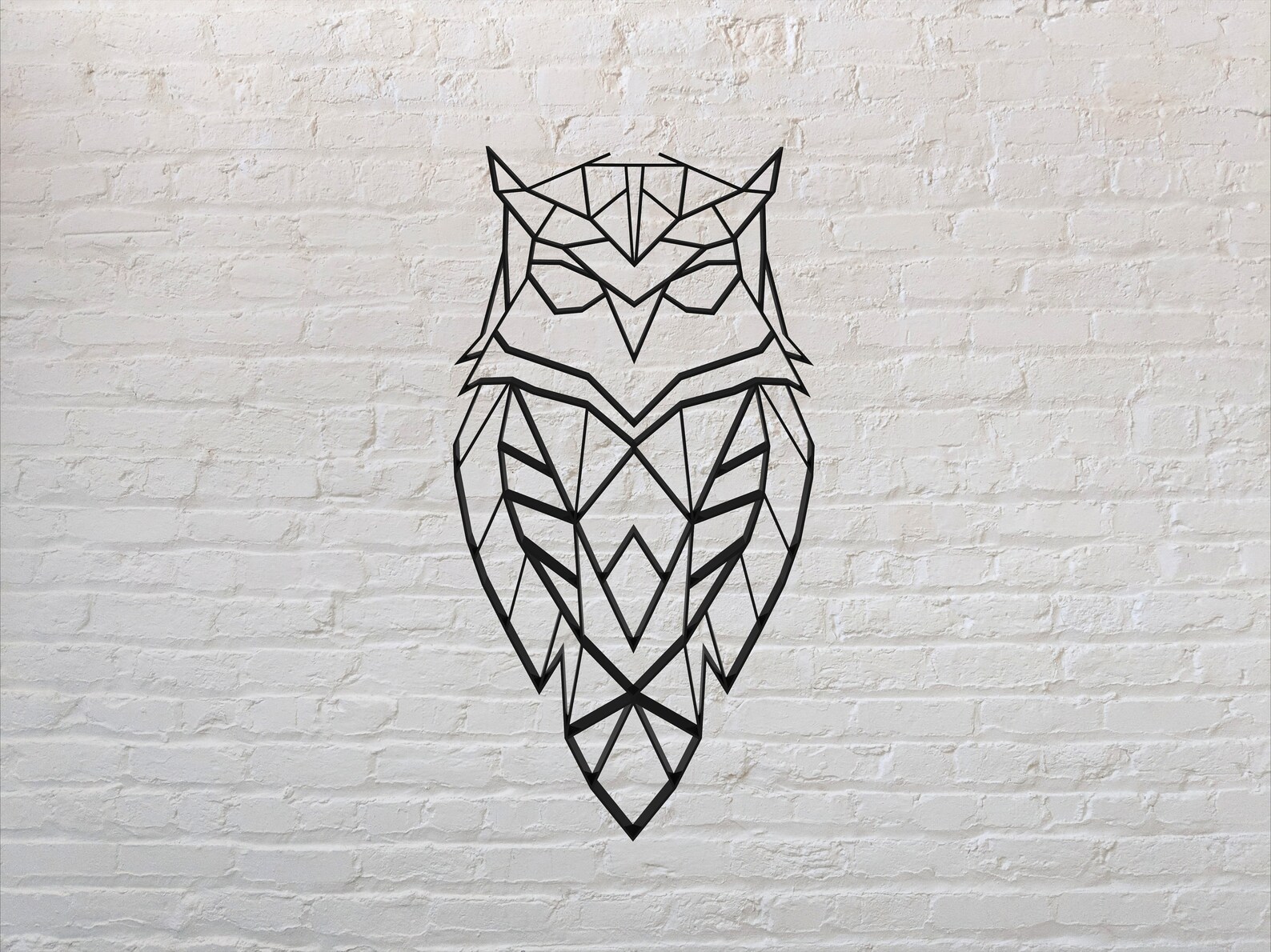 Geometric Owl Hanging Wall Art Figure Wall Decor Etsy