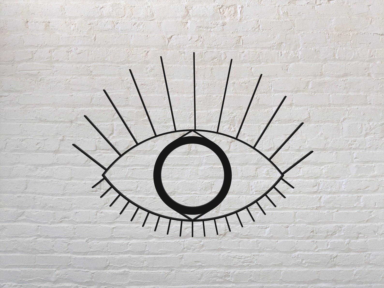 Boho Eye Geometric Evil Eye Sculpture 3D Hanging Wall Etsy