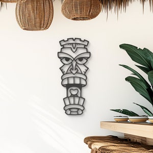 Tiki-Dekor, hängende Wandkunst, Tiki-Bar, Stranddekor, tropisches Dekor, verzauberter Tiki-Raum