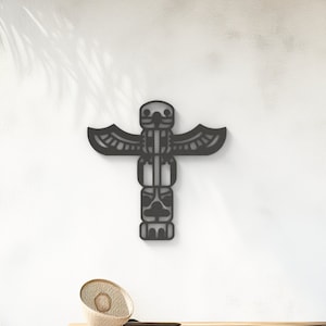 Totempfahl-Dekor, hängende Wandkunst, Tiki-Bar, Strand-Dekor, tropisches Dekor, verzauberter Tiki-Raum