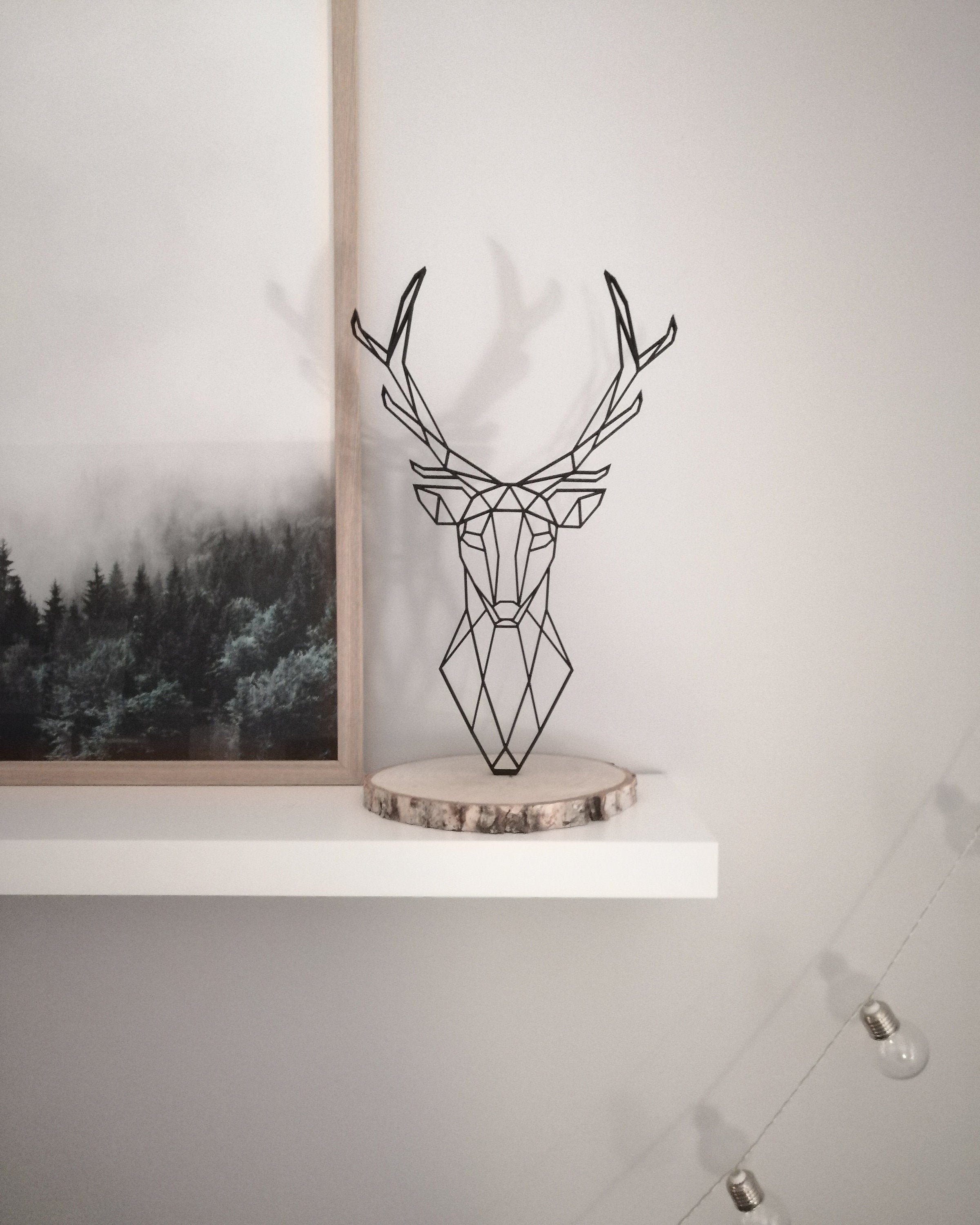 Métal Mur Art Cerf Décor Elk Pour Tête Sculpture Rack Crochet Cintre  Ornement Pour H