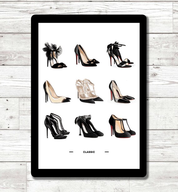 INSPIRATIONAL SILVER SHOES HEELS QUOTE PRINT A4 POSTER PRINT  DESIGNER