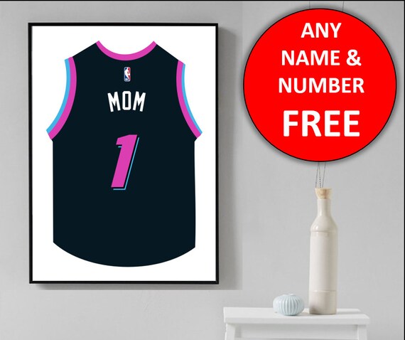 Miami Heat City Edition Basketball Jersey Personalised Name 