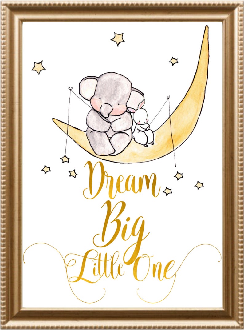 Hot Air Balloon Nursery Printable Wall Art Decor Set Elephant Etsy