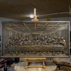 Letzte Abendmahl Holztafel - Glaubensbasierte Wandkunst, Letzte Abendmahl Holzschnitzerei - Christliche Wandkunst, katholisches Dekor, christliches Geschenk