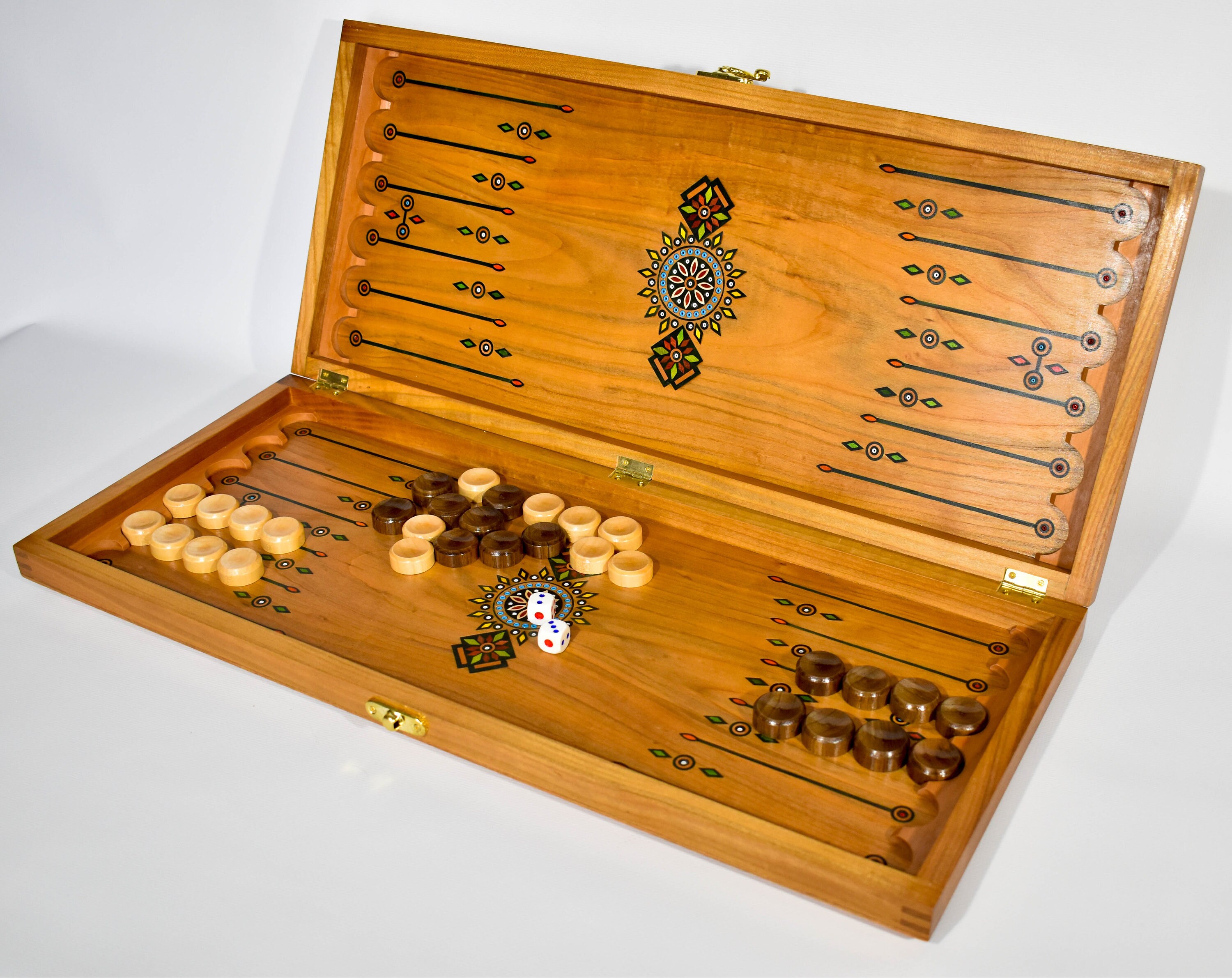 Wooden carved backgammon Handcrafted Backgammon Set Large Etsy