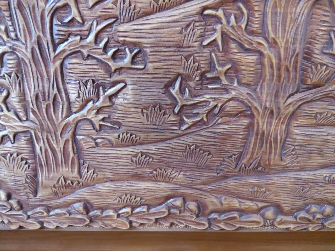 Large carved picture Wall woodwork art Wood carving Etsy