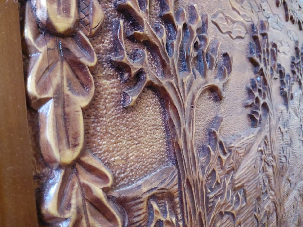 Large carved picture Wall woodwork art Wood carving Etsy