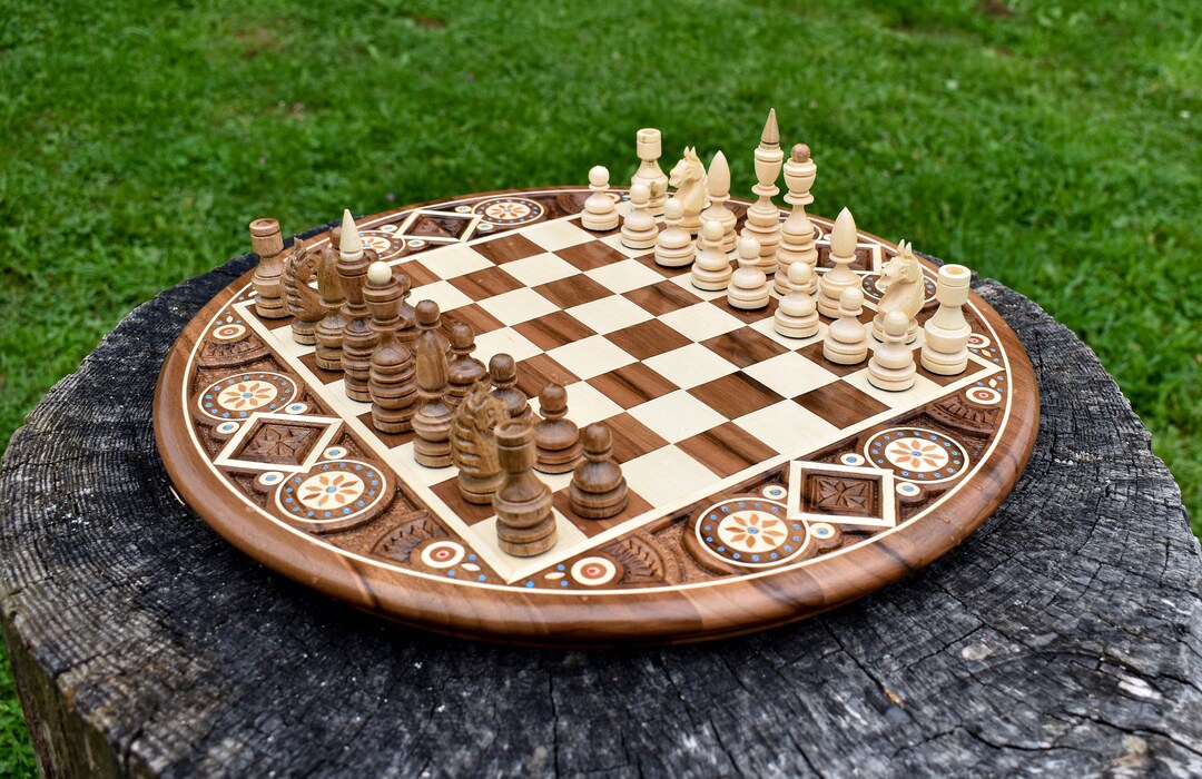 Chess Set Handmade Wood Chess Board Shops in Ukraine Chess Etsy