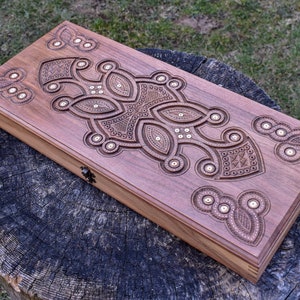 Wooden carved backgammon, Handcrafted Backgammon Set,  Large Folding Board Game, Set Housewarming Gift, gift to a man