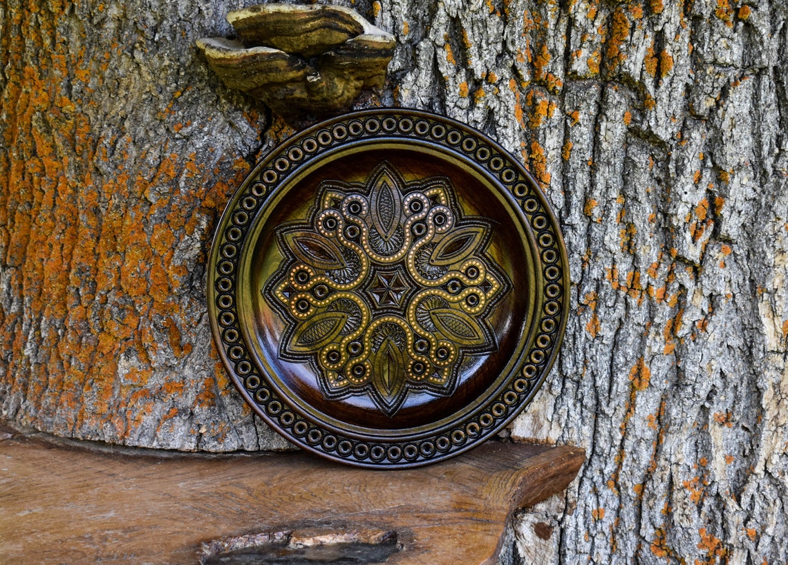 Carved Wooden Plate Wall Hangings Home Decor Wall Decor Wall Etsy