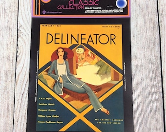 VTG Butterick Iron On Transfer Americana DELINEATOR Feb 1931 Classic Collection