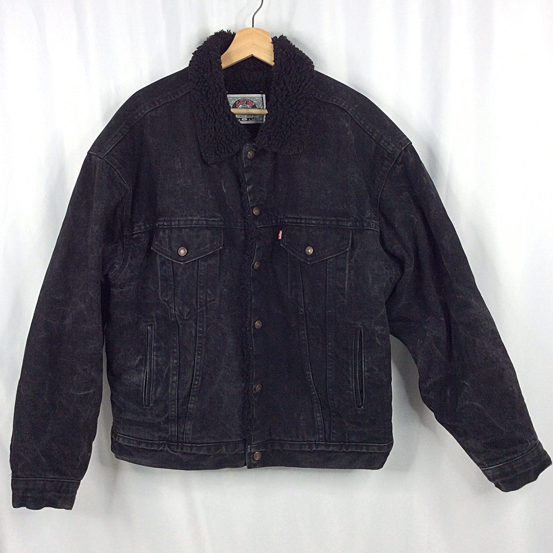 Vintage Levis Black Denim Jacket - Etsy Vintage Levis Black Denim Jacket - Etsy